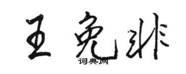 骆恒光王免非行书个性签名怎么写