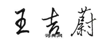 骆恒光王吉蔚行书个性签名怎么写