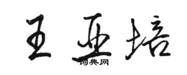 骆恒光王亚培行书个性签名怎么写