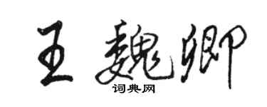 骆恒光王魏卿行书个性签名怎么写