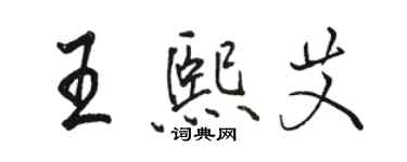 骆恒光王熙艾行书个性签名怎么写