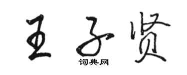 骆恒光王子贤行书个性签名怎么写