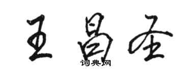 骆恒光王昌圣行书个性签名怎么写