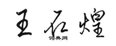 骆恒光王石煌行书个性签名怎么写