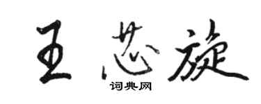 骆恒光王芯旋行书个性签名怎么写