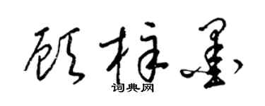 梁锦英顾梓墨草书个性签名怎么写