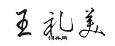骆恒光王礼美行书个性签名怎么写