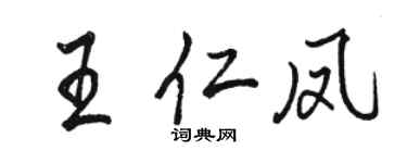 骆恒光王仁凤行书个性签名怎么写