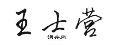 骆恒光王士营行书个性签名怎么写