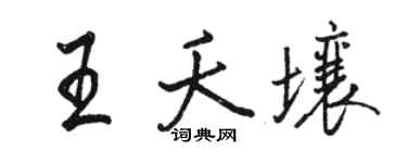 骆恒光王夭壤行书个性签名怎么写