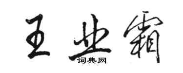 骆恒光王业霜行书个性签名怎么写