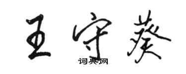 骆恒光王守葵行书个性签名怎么写
