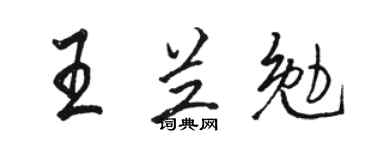 骆恒光王兰勉行书个性签名怎么写