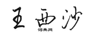 骆恒光王西沙行书个性签名怎么写