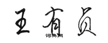 骆恒光王有贞行书个性签名怎么写