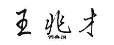 骆恒光王兆才行书个性签名怎么写