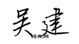 王正良吴建行书个性签名怎么写