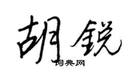 王正良胡锐行书个性签名怎么写