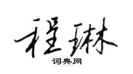 王正良程琳行书个性签名怎么写