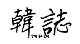 王正良韩志行书个性签名怎么写