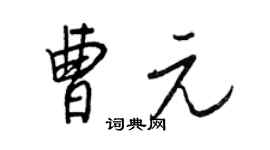 王正良曹元行书个性签名怎么写