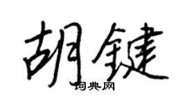 王正良胡键行书个性签名怎么写