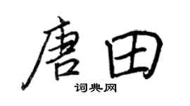 王正良唐田行书个性签名怎么写