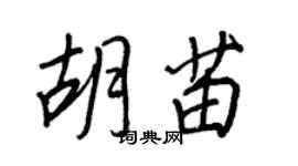 王正良胡苗行书个性签名怎么写