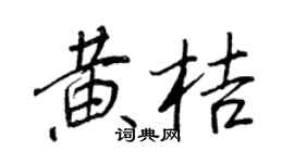 王正良黄桔行书个性签名怎么写