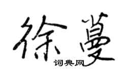 王正良徐蔓行书个性签名怎么写