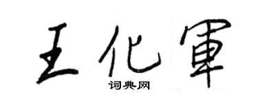 王正良王化军行书个性签名怎么写