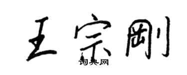 王正良王宗刚行书个性签名怎么写