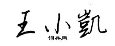 王正良王小凯行书个性签名怎么写