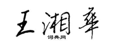 王正良王湘华行书个性签名怎么写