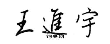 王正良王进宇行书个性签名怎么写