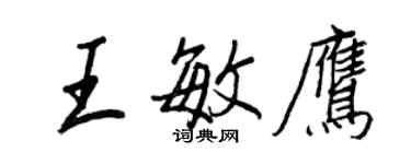 王正良王敏鹰行书个性签名怎么写
