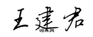 王正良王建君行书个性签名怎么写