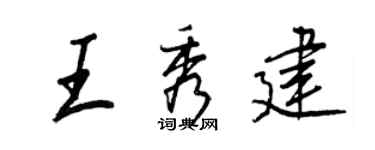 王正良王秀建行书个性签名怎么写