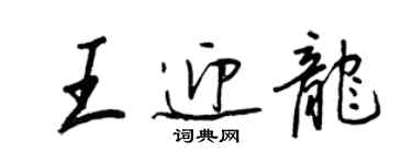 王正良王迎龙行书个性签名怎么写
