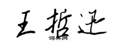 王正良王哲迅行书个性签名怎么写