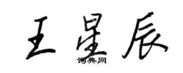 王正良王星辰行书个性签名怎么写
