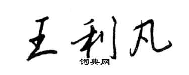 王正良王利凡行书个性签名怎么写