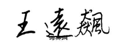 王正良王远飚行书个性签名怎么写