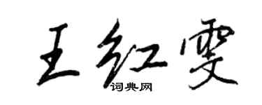 王正良王红雯行书个性签名怎么写