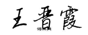 王正良王晋霞行书个性签名怎么写
