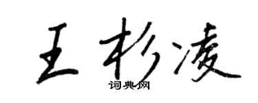 王正良王杉凌行书个性签名怎么写