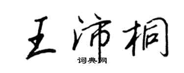王正良王沛桐行书个性签名怎么写