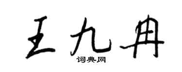 王正良王九冉行书个性签名怎么写