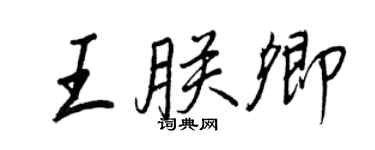 王正良王朕卿行书个性签名怎么写