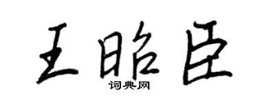 王正良王昭臣行书个性签名怎么写